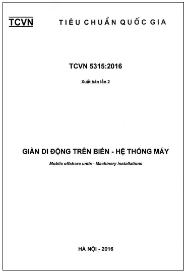 TCVN 5315-2016 - Giàn Di Động Trên Biển - Hệ Thống Máy