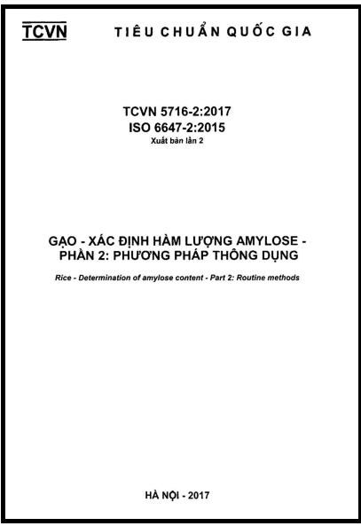 TCVN 5716-2-2017-ISO - Gạo - Xác Định Hàm Lượng Amylose - Phần 2 Phương Pháp Thông Dụng