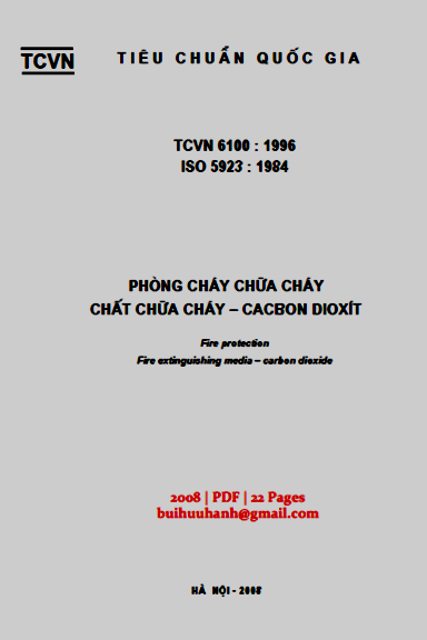 TCVN 6100-1996 - Phòng Cháy Chữa Cháy - Chất Chữa Cháy - Cacbon Đioxit