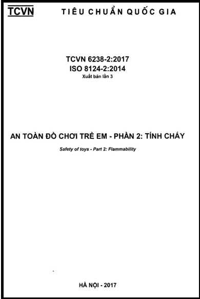 TCVN 6238-2-2017-ISO - An Toàn Đồ Chơi Trẻ Em - Phần 2 Tính Cháy