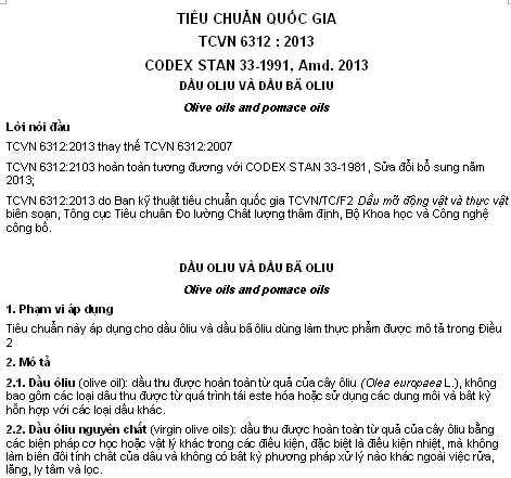 TCVN 6312-2013 - Dầu Oliu Và Dầu Bã Oliu