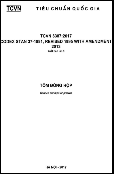 TCVN 6387-2017 - Tôm Đóng Hộp
