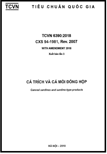 TCVN 6390-2018 - Cá Trích Và Cá Mòi Đóng Hộp
