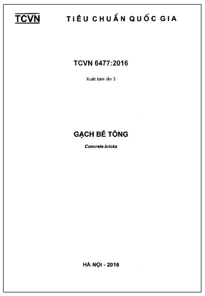 TCVN 6477-2016 - Gạch Bê Tông