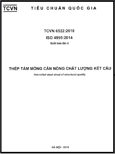 TCVN 6522-2018-ISO - Thép Tấm Mỏng Cán Nóng Chất Lượng Kết Cấu