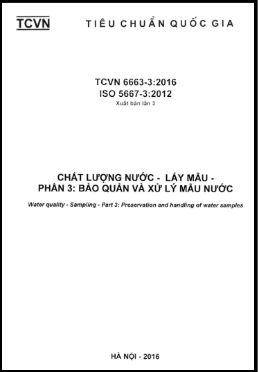 TCVN 6663-3-2016-ISO - Chất Lượng Nước - Lấy Mẫu - Phần 3 Bảo Quản Và Xử Lý Mẫu Nước
