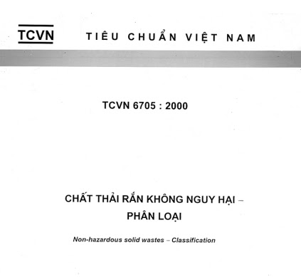 TCVN 6705-2000 - Chất Thải Rắn Không Nguy Hại - Phân Loại