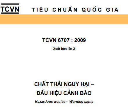 TCVN 6707-2009 - Chất Thải Nguy Hại - Dấu Hiệu Cảnh Báo