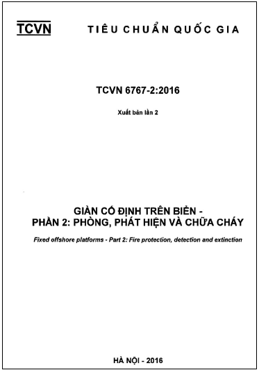 TCVN 6767-2-2016 - Giàn Cố Định Trên Biển - Phần 2 Phòng Phát Hiện Và Chữa Cháy