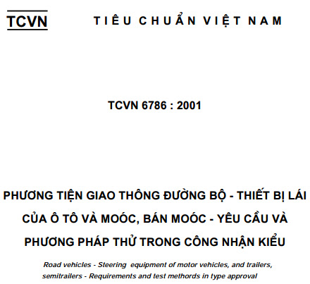 TCVN 6786-2001 - Phương Tiện Giao Thông Đường Bộ - Thiết Bị Lái Của Ô Tô Và Moóc Bán Moóc