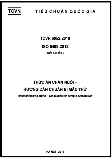 TCVN 6952-2018-ISO - Thức Ăn Chăn Nuôi - Hướng Dẫn Chuẩn Bị Mẫu Thử