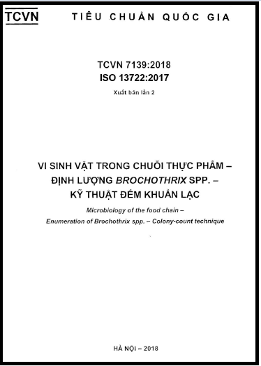 TCVN 7139-2018-ISO - Vi Sinh Vật Trong Chuỗi Thực Phẩm - Định Lượng Brochthrix Spp.