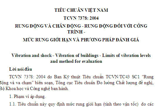 TCVN 7378-2004 - Rung Động Và Chấn Động - Rung Động Đối Với Công Trình - Mức Rung Giới Hạn