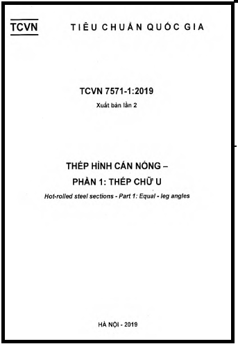 TCVN 7571-1-2019 - Thép Hình Cán Nóng - Phần 1 Thép Chữ U