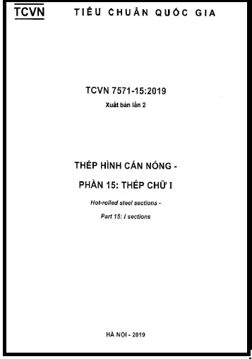 TCVN 7571-15-2019 - Thép Hình Cán Nóng - Phần 15 Thép Chữ I