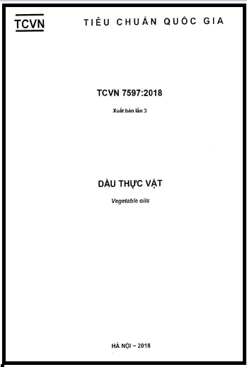 TCVN 7597-2018 - Dầu Thực Vật