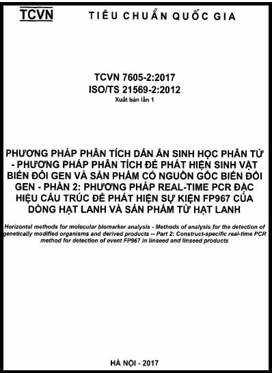 TCVN 7605-2-2017-ISO - Phương Pháp Phân Tích Dấu Ấn Sinh Học Phân Tử