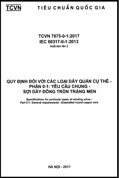 TCVN 7675-0-1-2017 - Quy Định Đối Với Các Loại Dây Quấn Cụ Thể - Phần 0-1 Yêu Cầu Chung