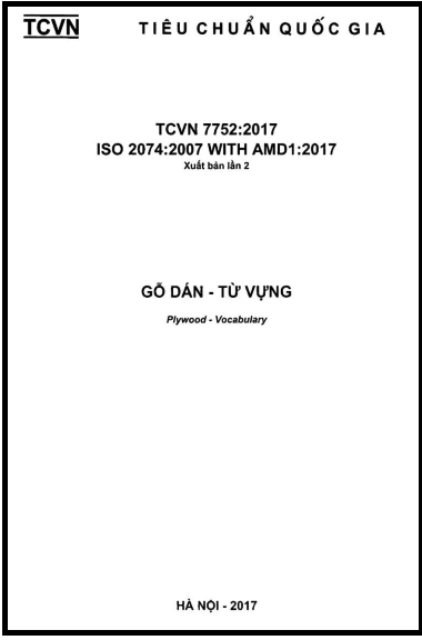 TCVN 7752-2017-ISO - Gỗ Dán - Từ Vựng