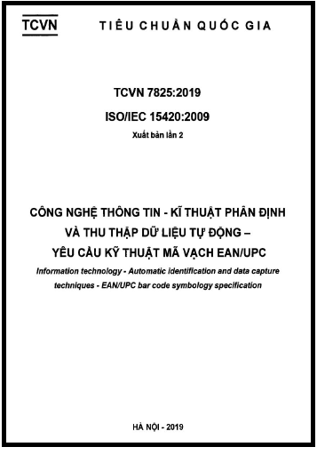 TCVN 7825-2019-ISO - Công Nghệ Thông Tin - Kỹ Thuật Phân Định Và Thu Thập Dữ Liệu Tự Động
