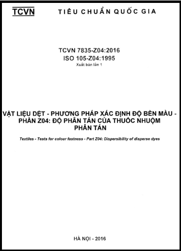 TCVN 7835-Z04-2016-ISO - Vật Liệu Dệt - Phương Pháp Xác Định Độ Bền Màu - Phần Z04