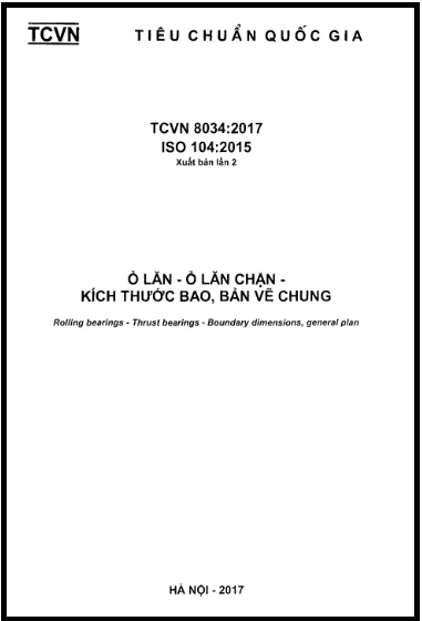 TCVN 8034-2017-ISO - Ổ Lăn - Ổ Lăn Chặn - Kích Thước Bao, Bản Vẽ Chung