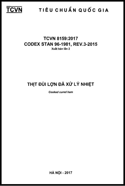 TCVN 8159-2017 - Thịt Đùi Lợn Đã Xử Lý Nhiệt