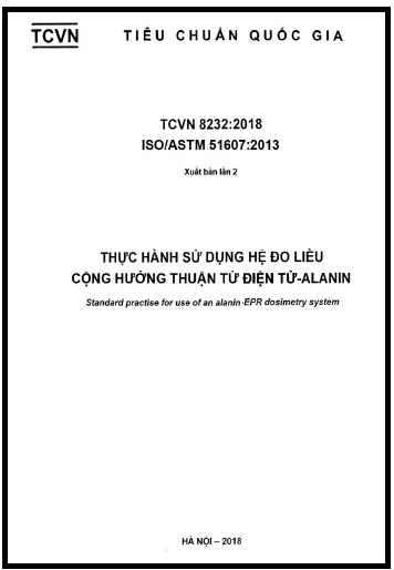TCVN 8232-2018-ISO - Thực Hành Sử Dụng Hệ Đo Liều Cộng Hưởng Thuận Từ Điện Tử - Alanin