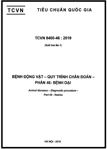 TCVN 8400-46-2019 - Bệnh Động Vật - Quy Trình Chẩn Đoán - Phần 46 Bệnh Dại