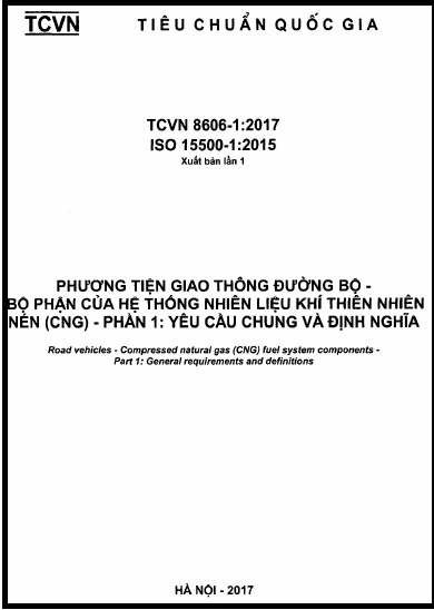 TCVN 8606-1-2017-ISO - Phương Tiện Giao Thông Đường Bộ - Bộ Phận Của Hệ Thống Nhiên Liệu Khí