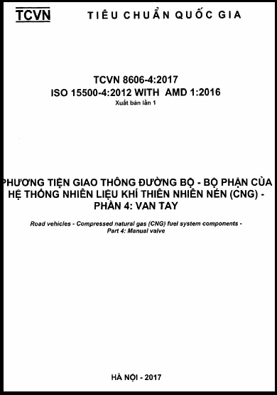TCVN 8606-4-2017-ISO - Phương Tiện Giao Thông Đường Bộ - Bộ Phận Của Hệ Thống Nhiên Liệu Khí