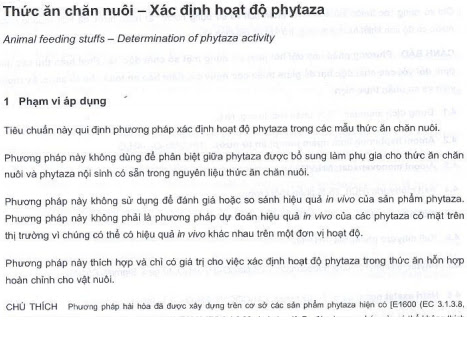 TCVN 8678-2011 - Thức Ăn Chăn Nuôi - Xác Định Hoạt Độ Phytaza
