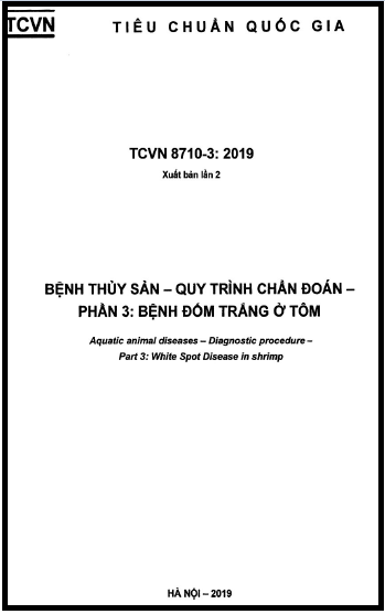 TCVN 8710-3-2019 - Bệnh Thủy Sản - Quy Trình Chẩn Đoán - Phần 3 Bệnh Đốm Trắng Ở Tôm