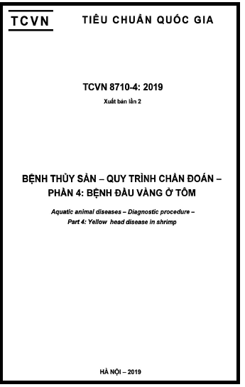 TCVN 8710-4-2019 - Bệnh Thủy Sản - Quy Trình Chẩn Đoán - Phần 4 Bệnh Đầu Vàng Ở Tôm