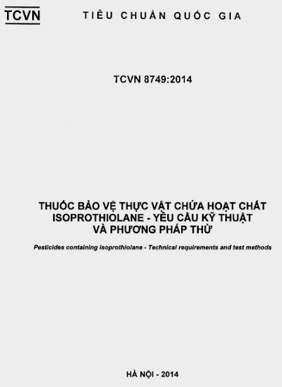 TCVN 8749-2014 - Thuốc Bảo Vệ Thực Vật Chứa Hoạt Chất Isoprothiolane