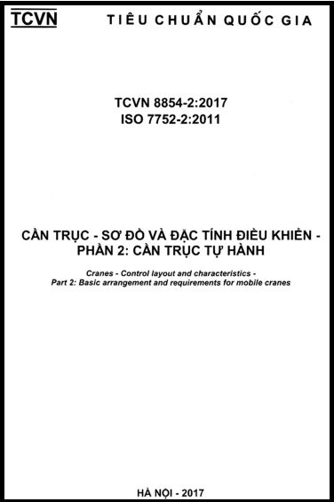 TCVN 8854-2-2017-ISO - Cần Trục - Sơ Đồ Và Đặc Tính Điều Khiển - Phần 2 Cần Trục Tự Hành