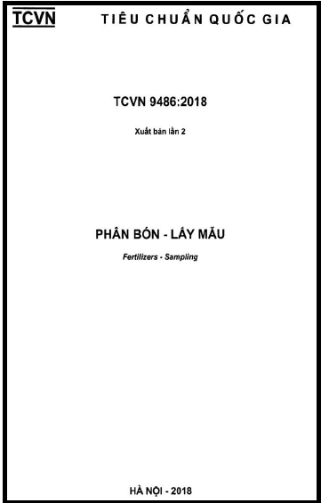 TCVN 9486-2018 - Phân Bón - Lấy Mẫu