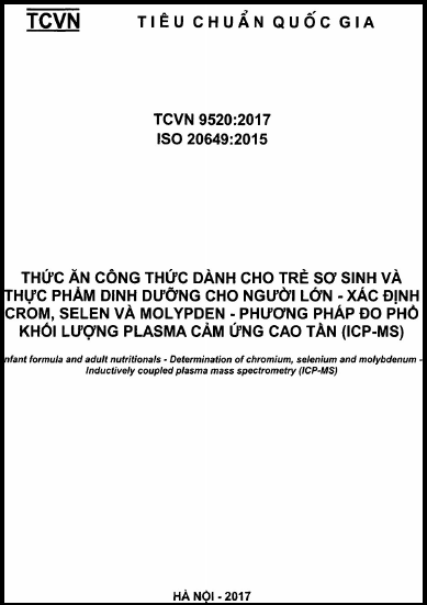 TCVN 9520-2017-ISO - Thức Ăn Công Thức Dành Cho Trẻ Sơ Sinh Và Thực Phẩm Dinh Dưỡng Cho Người Lớn
