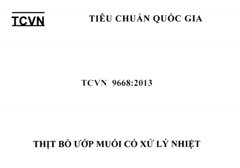 TCVN 9668-2013 - Thịt Bò Ướp Muối Có Xử Lý Nhiệt