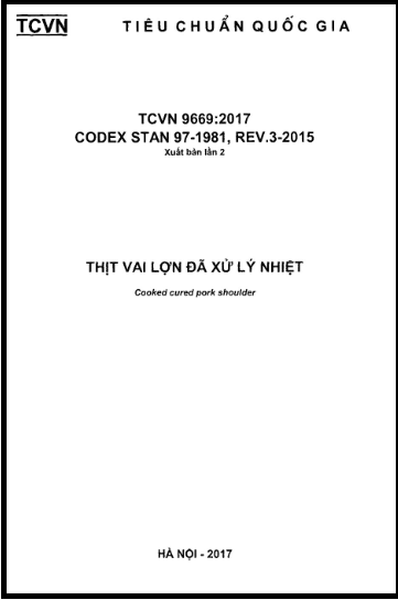 TCVN 9669-2017 - Thịt Vai Lợn Đã Xử Lý Nhiệt