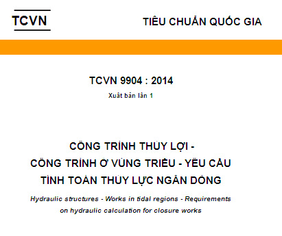 TCVN 9904-2014 - Công Trình Thủy Lợi - Công Trình Ở Vùng Triều - Yêu Cầu Tính Toán Thủy Lực