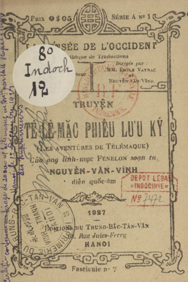 Tê Lê Mặc Phiêu Lưu Ký Quyển 7 (NXB Trung Bắc Tân Văn 1927) - Nguyễn Văn Vĩnh, 78 Trang