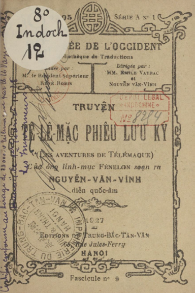 Tê Lê Mặc Phiêu Lưu Ký Quyển 9 (NXB Trung Bắc Tân Văn 1927) - Nguyễn Văn Vĩnh, 66 Trang