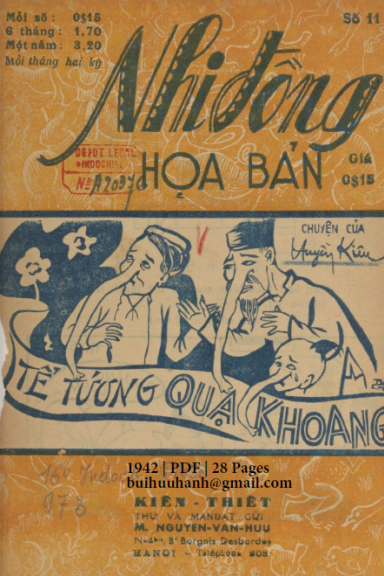 Tể Tướng Quạ Khoang (NXB Kiến Thiết 1942) - Huyền Kiêu, 28 Trang