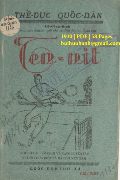 Ten Nít (NXB Quốc Dân Thư Xã 1930) - Vũ Công Định, 58 Trang