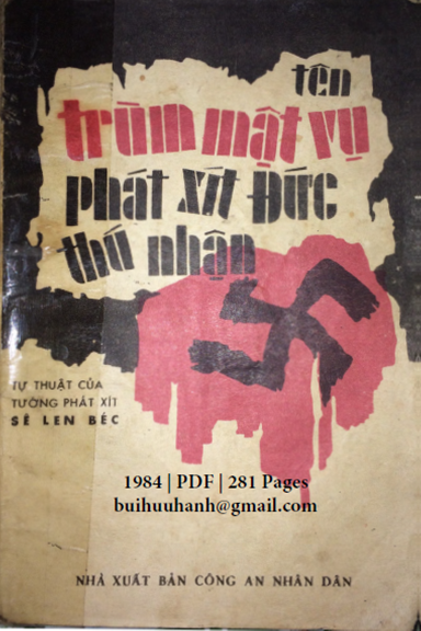 Tên Trùm Mật Vụ Phát Xít Đức Thú Nhận Tập 2 (NXB Công An 1984) - Nguyễn Đĩnh, 281 Trang