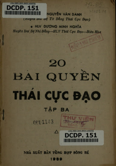 Thái Cực Đạo Tập 3 (NXB Tổng Hợp 1989) - Nguyễn Văn Danh, 178 Trang