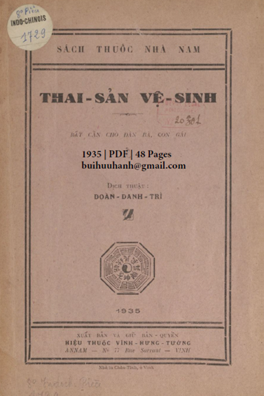 Thai Sản Vệ Sinh (NXB Châu Tĩnh 1935) - Đoàn Danh Trì, 48 Trang