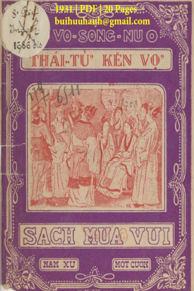 Thái Tử Kén Vợ (NXB Đức Lưu Phương 1931) - Vô Song Nữ, 20 Trang
