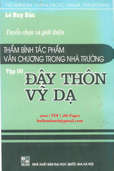 Thẩm Bình Tác Phẩm Văn Chương Trong Nhà Trường Tập 3 (NXB Đại Học Quốc Gia 2001) - Lê Huy Bắc